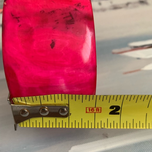 Bright Hot Pink African Kenya Cowhorn Bangle Bracelet Authentic Unique🩷💕 - Picture 5 of 7